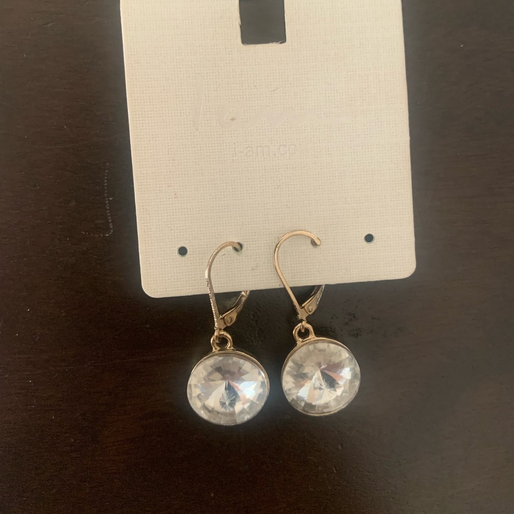 Chic Gold and Silver Crystal Drop Earrings